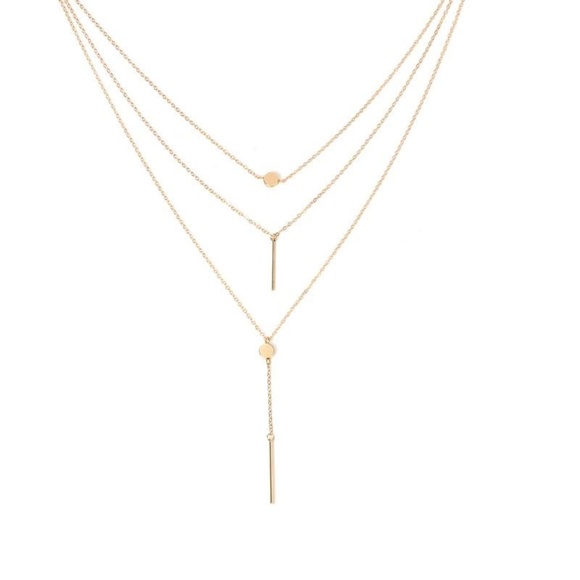 💕3/$30 Boho Gold Multi Layered Necklace - Picture 3 of 3